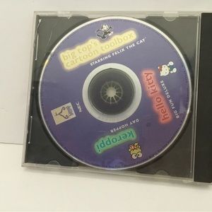 CD-ROM. Cartoon toolbox. Felix the cat great adventures. Pirate ship. Vintage